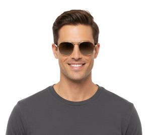Champion Sunglasses for Men, Casual Glasses, Mirrored Sunglasses, Polarized, Category 2, CU515302 Gold