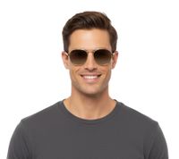 Champion Sunglasses for Men, Casual Glasses, Mirrored Sunglasses, Polarized, Category 2, CU515302 Gold