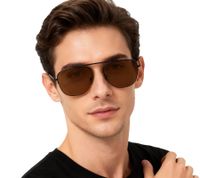 Champion Sunglasses for Men, Casual Glasses, Mirrored Sunglasses, Polarized, Category 4, CU515104 Brown