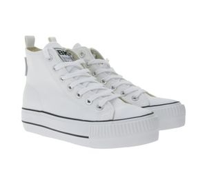 BRITISH KNIGHTS Kaya Mid Women's Mid-Top Sneakers with Reinforced Toe, Lace-Up Shoes B49-3709-02 White