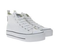 BRITISH KNIGHTS Kaya Mid Women's Mid-Top Sneakers with Reinforced Toe, Lace-Up Shoes B49-3709-02 White