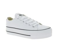 BRITISH KNIGHTS Kaya Low, Sneakers basse da donna in tela con punta rinforzata, stringate, B49-3705-01, Bianco