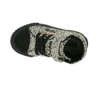 BRITISH KNIGHTS Dee Toddler Mid-Top Sneakers with Pattern, Baby Lace-Up Shoes with Reinforced Toe B48-3728I-01 Beige/Black