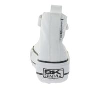 BRITISH KNIGHTS Kaya Mid Kids' Mid-Top Canvas Sneakers with Reinforced Toe, Lace-Up Shoes for Teen Boys and Girls, B49-3709C-02, White