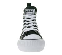 BRITISH KNIGHTS Kaya Mid Women's Mid-Top Canvas Sneakers with Reinforced Toe, Lace-Up Shoes B49-3709-01 Black
