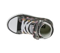 BRITISH KNIGHTS Dee Toddler Mid-Top Sneakers with Flamingos, Girls' Lace-Up Shoes with Reinforced Toe, B49-3733I-01, Black/Pink/White