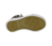 BRITISH KNIGHTS Dee Toddler Mid-Top Sneakers with Flamingos, Girls' Lace-Up Shoes with Reinforced Toe, B49-3733I-01, Black/Pink/White