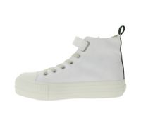 BRITISH KNIGHTS Kaya Mid Kids' Mid-Top Canvas Sneakers with Decorative Heart Print Lace-Up Shoes for Teen Girls B52-3705C-03 Cream White