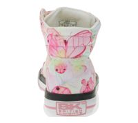 BRITISH KNIGHTS Dee Toddler Mid-Top Sneakers with Butterflies, Girls' Lace-Up Shoes with Reinforced Toe B49-3734I-01 White/Pink/Multicolor