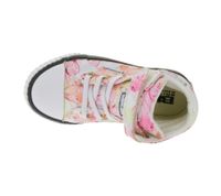 BRITISH KNIGHTS Dee Toddler Mid-Top Sneakers with Butterflies, Girls' Lace-Up Shoes with Reinforced Toe B49-3734I-01 White/Pink/Multicolor