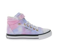 BRITISH KNIGHTS Dee Kids' Mid-Top Sneakers with Gradient Color, Girls' Lace-Up Shoes with Reinforced Toe B49-3734C-07 White/Blue/Pink/Multicolor