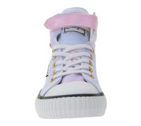 BRITISH KNIGHTS Dee Kids' Mid-Top Sneakers with Gradient Color, Girls' Lace-Up Shoes with Reinforced Toe B49-3734C-07 White/Blue/Pink/Multicolor