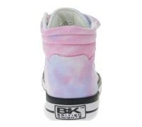 BRITISH KNIGHTS Dee Kids' Mid-Top Sneakers with Gradient Color, Girls' Lace-Up Shoes with Reinforced Toe B49-3734C-07 White/Blue/Pink/Multicolor