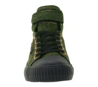 BRITISH KNIGHTS Dee Kids' Mid-Top Sneakers with Polka Dots, Lace-Up Shoes for Girls and Boys with Reinforced Toe, B48-3710C-16, Black/Olive Green