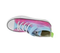 BRITISH KNIGHTS Kaya Mid Kids' Mid-Top Canvas Sneakers with Rainbow Tie-Dye Pattern, Lace-Up Shoes for Teen Boys and Girls, B49-3712C-04, White/Multicolor
