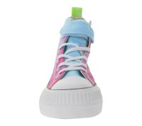 BRITISH KNIGHTS Kaya Mid Kids' Mid-Top Canvas Sneakers with Rainbow Tie-Dye Pattern, Lace-Up Shoes for Teen Boys and Girls, B49-3712C-04, White/Multicolor