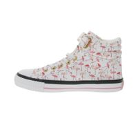 Zapatillas deportivas de media caña para niñas BRITISH KNIGHTS Dee con flamencos, con cordones y puntera reforzada, B49-3733C-03, blanco/rosa/negro