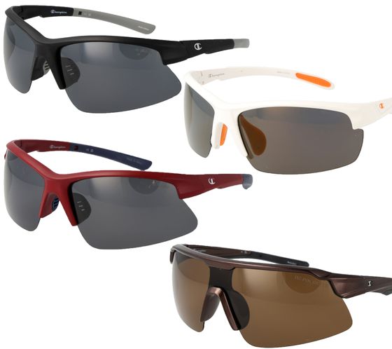 Lunettes de soleil Champion Sport pour homme, lunettes de sport polarisées, lunettes de soleil de vacances, catégorie de filtre 3, noir, marron, blanc ou rouge