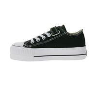 Zapatillas bajas de lona Kaya Low para niños de British Knights, con puntera reforzada y plataforma, cierre de cordones, color negro (B49-3705C-02)