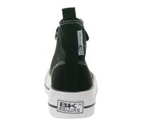 BRITISH KNIGHTS Kaya Mid Kids' Mid-Top Canvas Sneakers with Decorative Floral Embroidery & Loveyourself Print Lace-Up Shoes for Teen Girls B49-3710C-01 Black