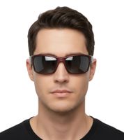 Occhiali da sole Champion da uomo, occhiali da sole casual polarizzati, occhiali da sole per le vacanze con e senza filtro, rosso bordeaux o marrone