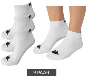 9 Pairs of Kappa Sports Socks, Sneaker Socks, Cotton Socks with Logo 3112YCW A00 White