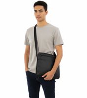 Bolso bandolera, bolso para portátil, bolso de hombro 37 x 32 x 4 cm, negro