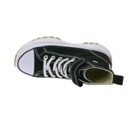 BRITISH KNIGHTS Kaya Mid Fly Kids Mid-Top Canvas Sneakers with Serrated Sole Lace-Up Shoes Teen Boys Girls B49-3702C-01 Black