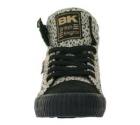 BRITISH KNIGHTS Dee Damen Mid-Top Sneaker mit Geparden-Muster Schnür-Schuhe mit verstärktem Zehenbereich in Oliv-Grün oder Beige/Schwarz