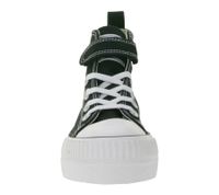 BRITISH KNIGHTS Kaya Mid Kids' Mid-Top Canvas Sneakers with Reinforced Toe, Lace-Up Shoes for Teen Boys and Girls, B49-3709C-01, Black