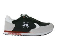 U.S. ATHLETIC Speed ​​Run Men's Sport Sneakers in Canvas/Suede Look, Lace-Up Shoes, Trainers, Gray, Black, White, or Navy