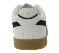 PUMA Club II Era Men's Genuine Leather Shoes Women's Sneakers in a Retro Football Design with Softfoam Beige/Black, White/Black, or Beige/Brown