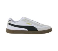 PUMA Club II Era Men's Genuine Leather Shoes Women's Sneakers in a Retro Football Design with Softfoam Beige/Black, White/Black, or Beige/Brown