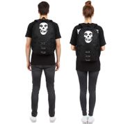 Misfits Backpack with Large Skull Design - Fan Backpack, School Backpack, Black