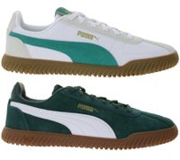 PUMA Club Kayzer Suede Men's Suede Shoes, Retro Football Sneakers with Softfoam, White/Green or Green/White