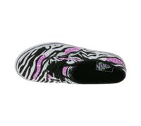 VANS Authentic Kids' Zebra-Design Canvas Sneakers, Lace-Up Shoes with Pink Logo, Teen Girls' Zebra Daze VN0A4UH3BMA1 Black/White