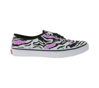 VANS Authentic Kids' Zebra-Design Canvas Sneakers, Lace-Up Shoes with Pink Logo, Teen Girls' Zebra Daze VN0A4UH3BMA1 Black/White