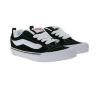 VANS Knu Skool Damen Echtleder-Sneaker modische Low-Top Schuhe Gummi-Waffelsohle VN0009QC6BT1 Schwarz