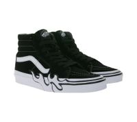 VANS SK8-Hi Flame Damen High-Top Sneaker mit Flammen-Design Wildleder-Schuhe VN0005UJBZW1 Schwarz/Weiß
