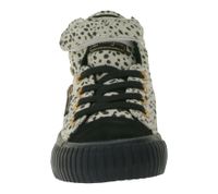 Zapatillas deportivas de media caña para niños BRITISH KNIGHTS Dee con lunares - Zapatillas con cordones para niñas y niños con puntera reforzada - Negro/Verde Oliva o Beige/Negro