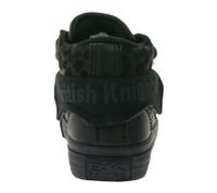 Zapatillas deportivas BRITISH KNIGHTS Roco Baby de caña media con estampado de leopardo - Zapatillas con cordones y puño plegable - Niñas B48-3709I Negro