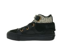 Zapatillas deportivas BRITISH KNIGHTS Roco Baby de caña media con estampado de leopardo - Zapatillas con cordones y puño plegable - Niñas B48-3709I Negro
