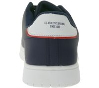 U.S. Athletic Street Men's City Sneakers with Logo Print, Lace-Up Shoes, Trainers in Black, Navy, Brown, or White
