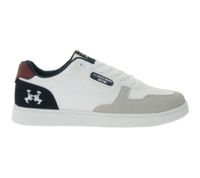 U.S. ATHLETIC Basic Men's Casual Sneakers with Embossed Logo, Lace-Up Shoes with Embroidery, Available in Black/Gray, White/Gray, or White/Black