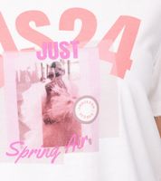 2er Sparpack Aniston CASUAL T-Shirt Damen Baumwoll-T-Shirt mit SIS24 Schriftzug Kurzarm 85719030 Ecru-Weiß