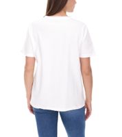 2er Sparpack Aniston CASUAL T-Shirt Damen Baumwoll-T-Shirt mit SIS24 Schriftzug Kurzarm 85719030 Ecru-Weiß