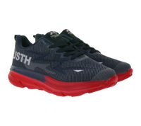 U.S. Athletic Nitro Men's Casual Sneakers with "USTH" Print, Lace-Up Shoes, Available in Navy/Red, Black, Blue/Neon Orange/White, Black/White, or Gray/White