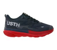 U.S. Athletic Nitro Men's Casual Sneakers with "USTH" Print, Lace-Up Shoes, Available in Navy/Red, Black, Blue/Neon Orange/White, Black/White, or Gray/White