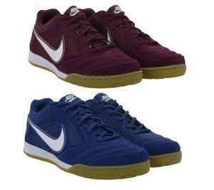 NIKE Gato Men's Low-Top Sneakers Women's Retro Indoor Soccer Shoes with Genuine Leather HQ6020 in Bordeaux Red and Blue