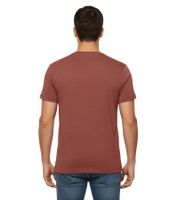 11 PROJECT Santo Herren Baumwoll-Shirt T-Shirt meliertes Sommer-Shirt mit Brusttasche 20715236 ME Schwarz, Rostrot oder Blau
